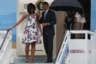 Michelle Obama luce en La Habana un vestido de Carolina Herrera que cuesta 2.000 euros