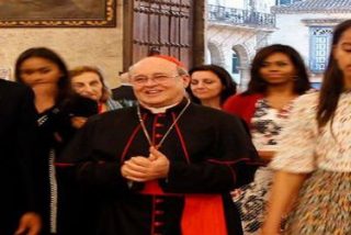 EL cardenal Ortega recibe a Obama en la catedral de La Habana