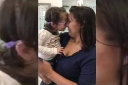 El momento en que una ni&ntilde;a que era ciega ve a su madre por primera vez