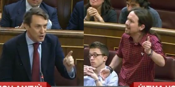 Rafa Hernando y Pablo Iglesias