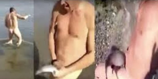 [V&Iacute;DEO] El salm&oacute;n mordisc&oacute;n que se engancha al pene del pescador chill&oacute;n