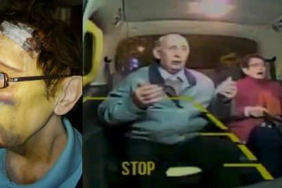 [V&Iacute;DEO] El ladrillazo que le rompe el cr&aacute;neo a una jubilada que iba en taxi