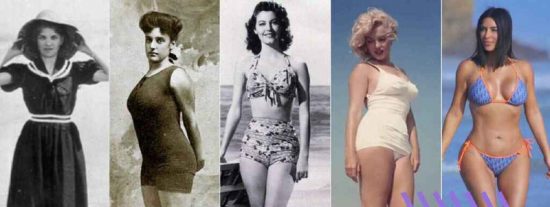 100 a&ntilde;os de traje de ba&ntilde;o femenino en un 'body paint' de lo m&aacute;s cachondo