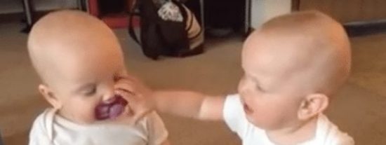 Feroz pelea de beb&eacute;s por un miserable chupete