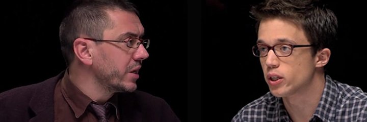 Juan Carlos Monedero e Íñigo Errejón.