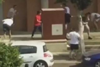 Batalla campal entre aficionados del Almer&iacute;a y el Levante
