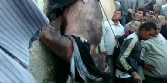 El linchamiento cabeza abajo de un ladr&oacute;n de ovejas por una hist&eacute;rica horda musulmana