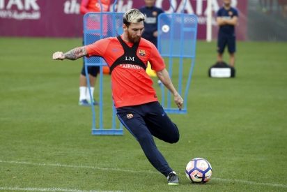 La iguana y Messi