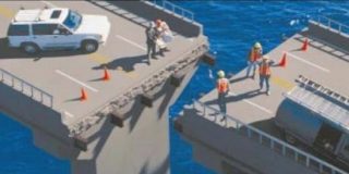 El error de cálculo en el puente de la autopista.