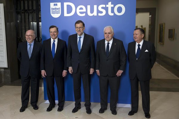 Draghi y Rajoy, en el centenario de Deusto Business School