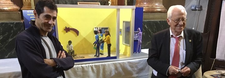 Los sin techo, protagonistas del "Belén solidario" de Mensajeros de la Paz en la iglesia de San Antón