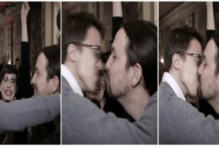 Pablo Iglesias e I&ntilde;igo Errej&oacute;n se dan un sonado morreo... porque se lo pide el programa de Wyoming