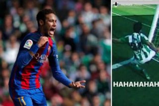 Neymar se r&iacute;e del gol fantasma y del penalti sobre &eacute;l: 'Hahahahahaha'
