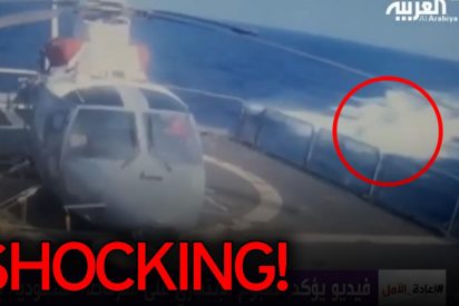 El impactante v&iacute;deo del submarino suicida que explota contra una fragata de Arabia Saud&iacute;