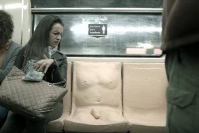 [V&Iacute;DEO] El 'asiento con pene' que pretende mostrar a los hombres lo que es sufrir acoso en el metro