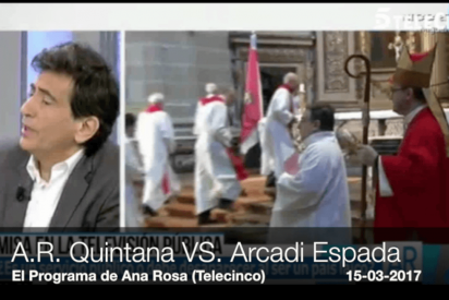 La bronca de Ana Rosa a Arcadi por querer cargarse la Misa de TVE