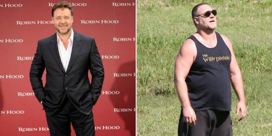 Russell Crowe está gordísimo e irreconocible