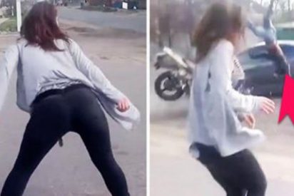 La sensual joven que provoca un grave accidente de tr&aacute;fico por bailar 'twerking'