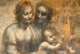 La Virgen María con el Niño Jesús y Santa Ana, de Leonbardo da Vinci.