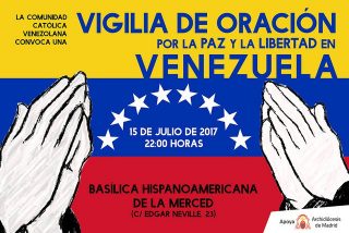 Osoro participa en una vigilia de oraci&oacute;n por la paz en Venezuela