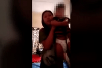 Descerebrada amenaza a su esposo con colgar a su hijo del cuello si no regresa