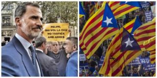 Ratonera separatista al rey Felipe VI y a Rajoy en Barcelona