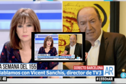 El chuleta director de TV3 tratando de apabullar a Pilar G&oacute;mez