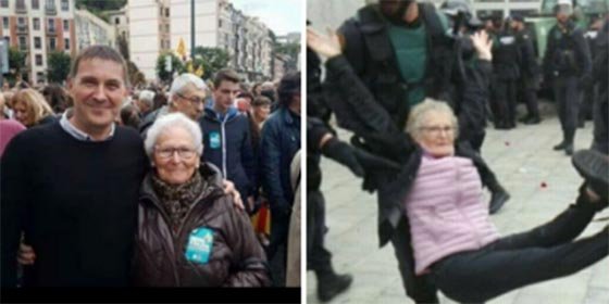 La pac&iacute;fica abuelita a la que se tuvo que llevar la Polic&iacute;a es una fan de terroristas