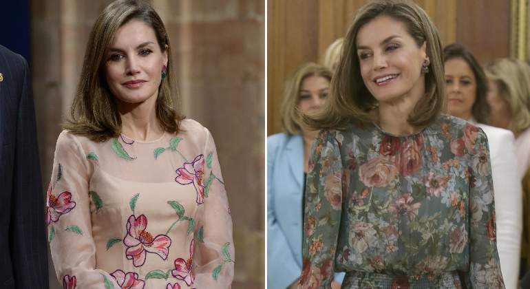 Letizia repite vestido de flores pero no precio