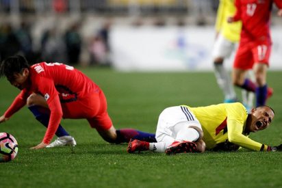 El gesto racista a los jugadores surcoreanos de Edwin Cardona
