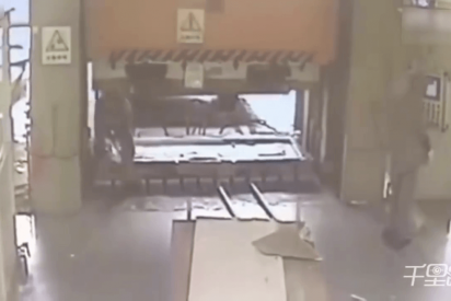 Accidente en una prensa hidr&aacute;ulica