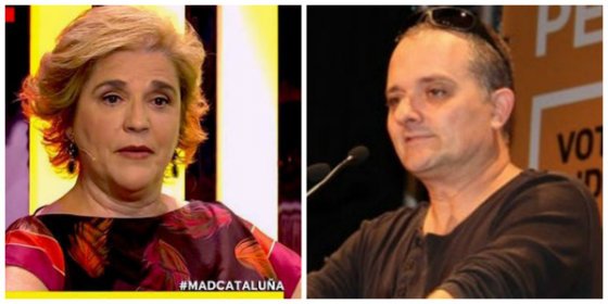 Pilar Rahola se revuelca aún más en el fango separatista dando la jeta por el insultador oficial de TV3