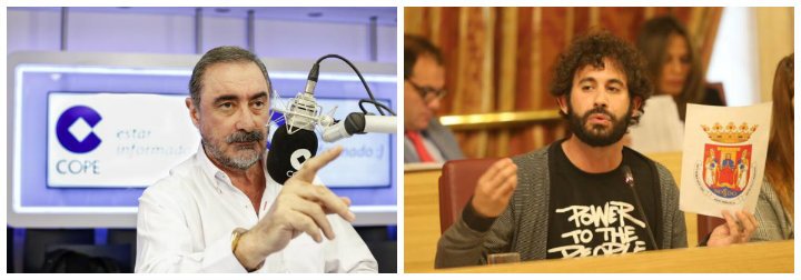 Herrera crucifica a la "basura" podemita: "Con todo lo que pasa y estos idiotas quieren tocar el escudo de Sevilla"