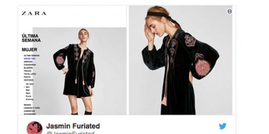 Las redes se cachondean de la extra&ntilde;a foto elegida por Zara para anunciar uno de sus vestidos