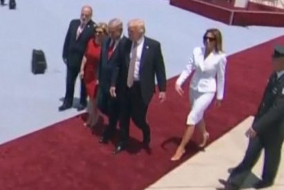 [V&Iacute;DEO] El feo gesto de Melania Trump en Israel que cabre&oacute; a su despistado marido