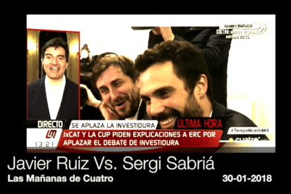 Javier Ruiz borra la sonrisa al trilero de ERC que quiere suavizar el rebote supino de Puigdemont