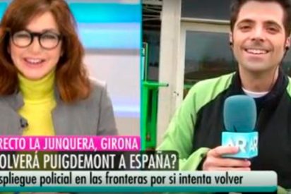 Ana Rosa se la parte caja en directo al imaginarse a Puigdemont saltando en paraca&iacute;das