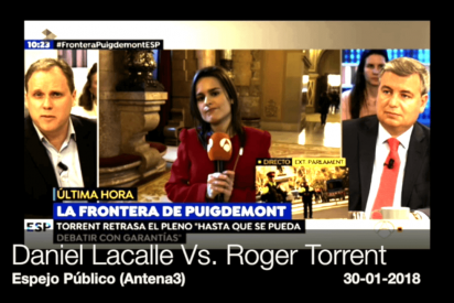 Daniel Lacalle hunde al chuleta Roger Torrent por ser un maleducado con Soraya S&aacute;enz de Santamar&iacute;a