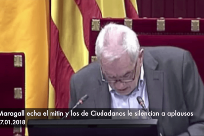 Maragall da el mitin de ERC en el Parlament y los de Ciudadanos lo silencian...con aplausos