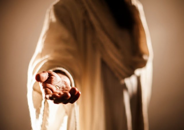 La mano tendida de Jesucristo