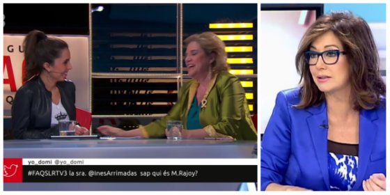 Laura Rosel, la ultra de 'Puchi' y Rahola, atacando a Ana Rosa.