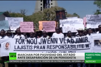 Cientos de personas se manifiestan para exigir justicia tras la desaparici&oacute;n de otra periodista en Hait&iacute;