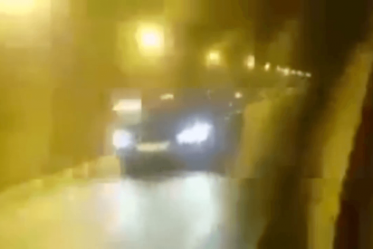 As&iacute; circulaba este temerario a 300 km/h por la M-50, a la altura de Boadilla del Monte