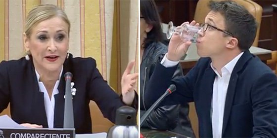 Cifuentes deja en rid&iacute;culo con un corte descomunal a Errej&oacute;n sac&aacute;ndole los trapos sucios podemitas