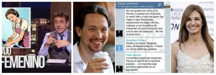 Un tuitero desmonta con una imagen demoledora el falso feminismo de Iglesias y Monedero
