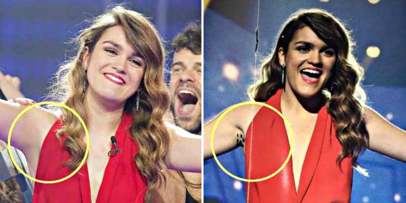 Feminismo chusco: Amaia se pinta los pelos de las axilas que 'OT' le hab&iacute;a borrado con Photoshop