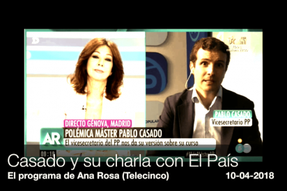 Pablo Casado le cuenta a Ana Rosa c&oacute;mo fue su conversaci&oacute;n con El Pa&iacute;s... y se entiende mejor todo