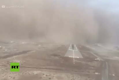 As&iacute; es un aterrizaje en mitad de una tormenta de arena