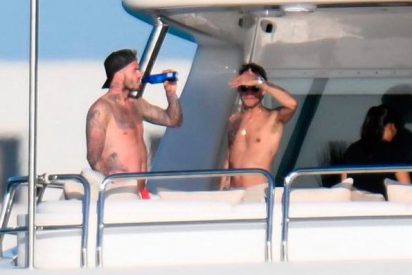 David Beckham se pone ciego a cervezas junto a Marc Anthony