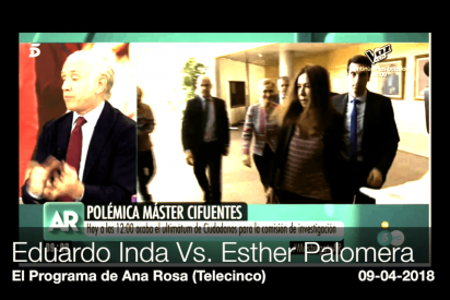 Inda fulmina a Palomera por querer hundir a Cifuentes pero hacerse la loca con otros puros